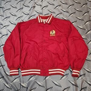 Vintage 70s 80s Sun Maid Raisins Red Work Jacket Size XL